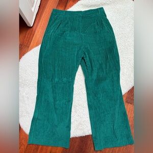 FarmRio green velvet pants like new